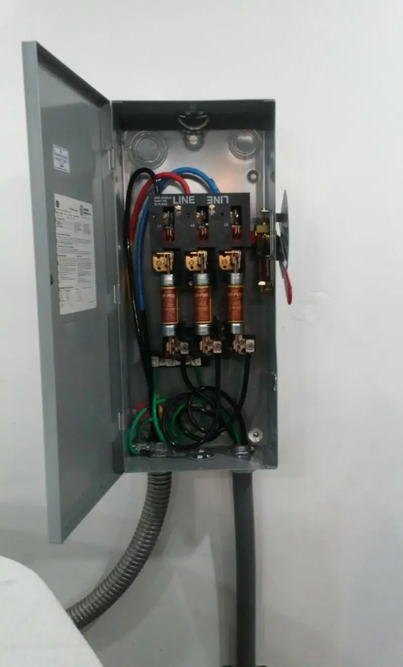 Three-phase disconnect switch installed for Electrical Wiring & Rewiring in Pharr